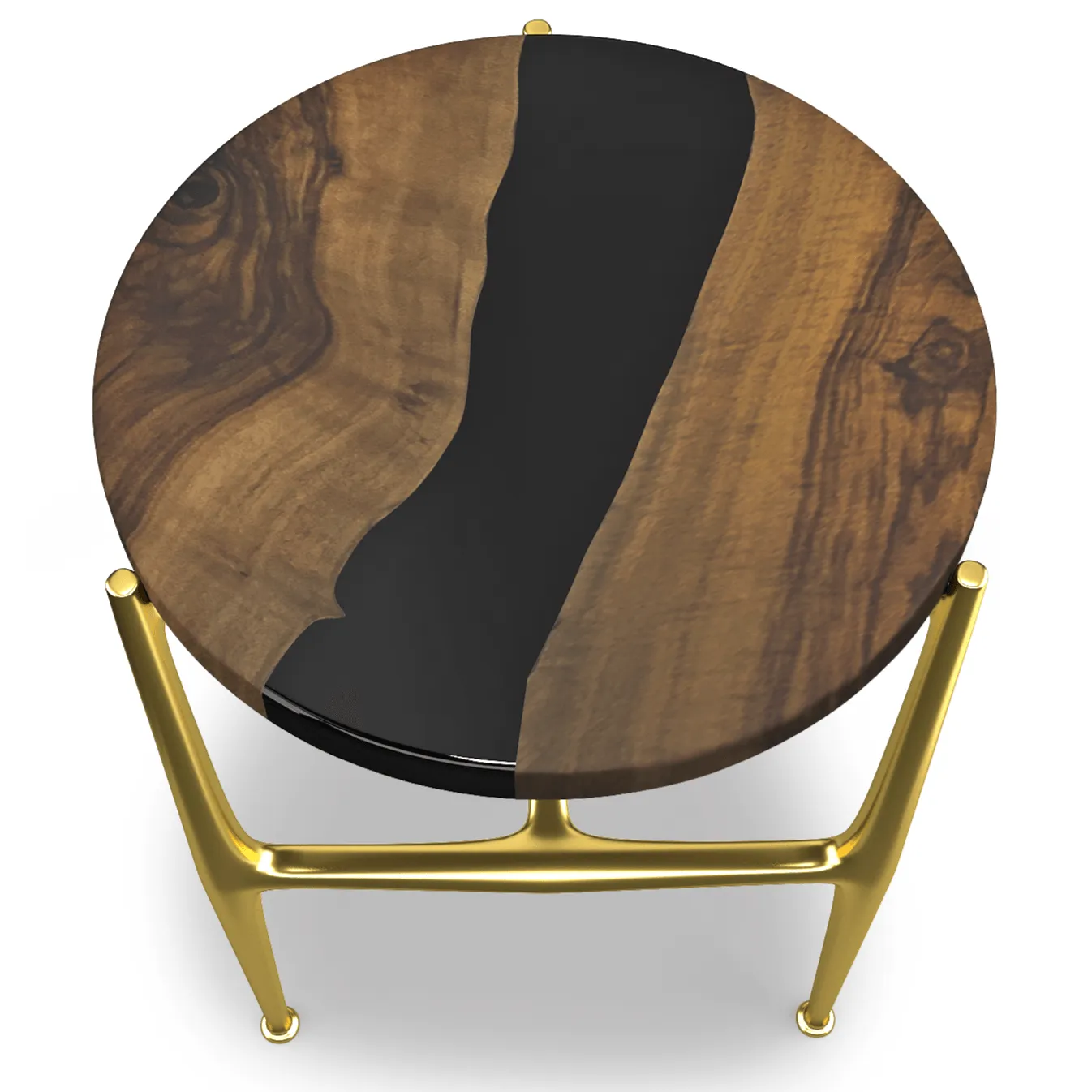 Akhiroe Walnut Wood End Table