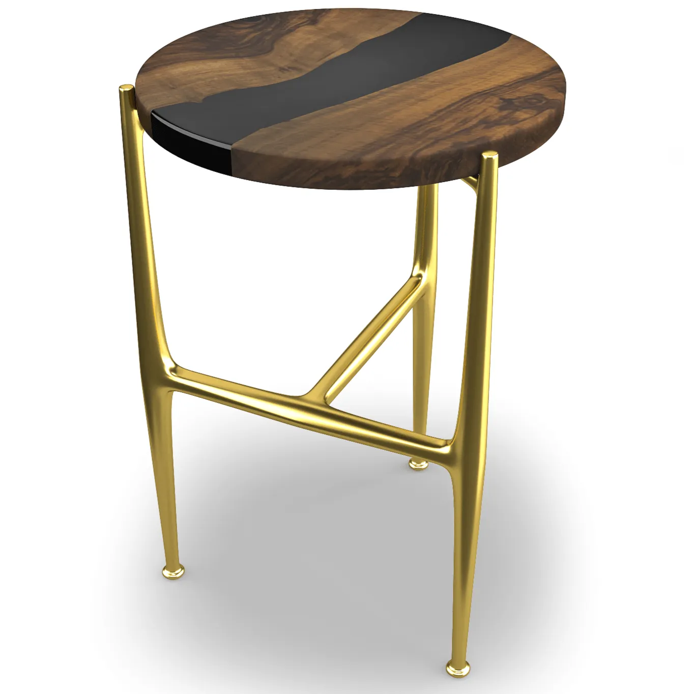 Akhiroe Walnut Wood End Table