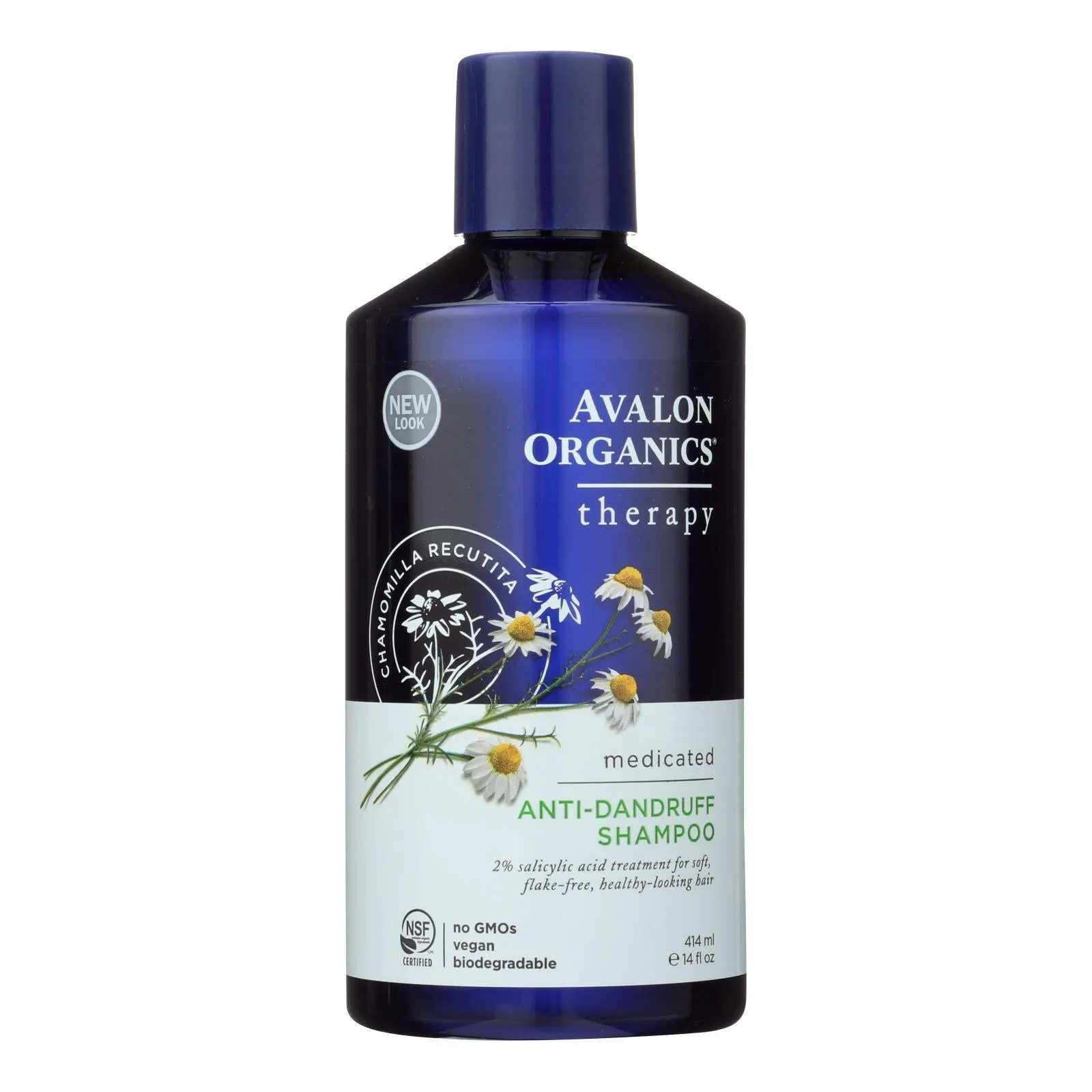 Avalon Anti-Dandruff Shampoo with Pyrithione Zinc for Itchy Scalp and Flakes (14 Oz.)