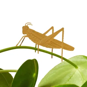 Brass Plant Accessory: Grasshopper