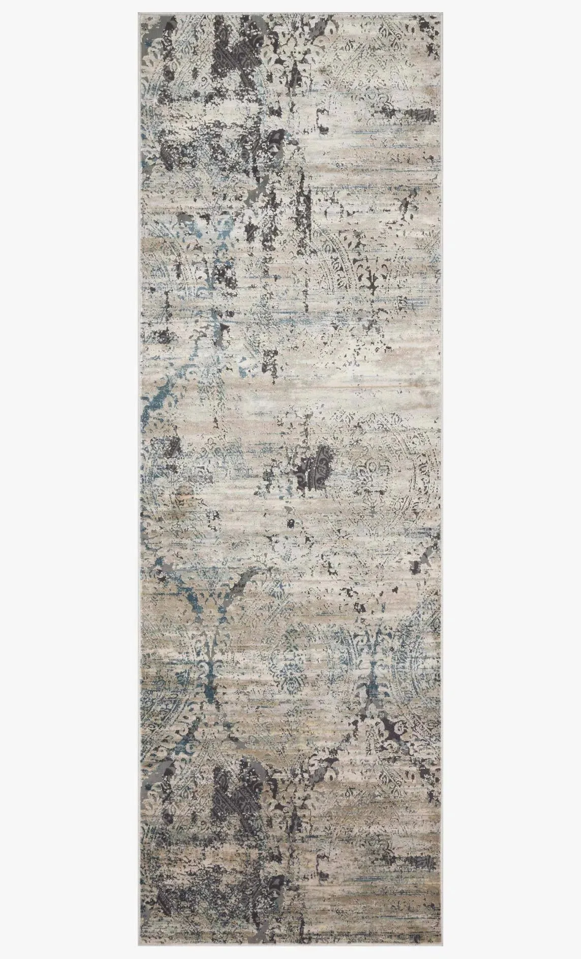 Cascade CAS-01 Taupe / Blue Rug