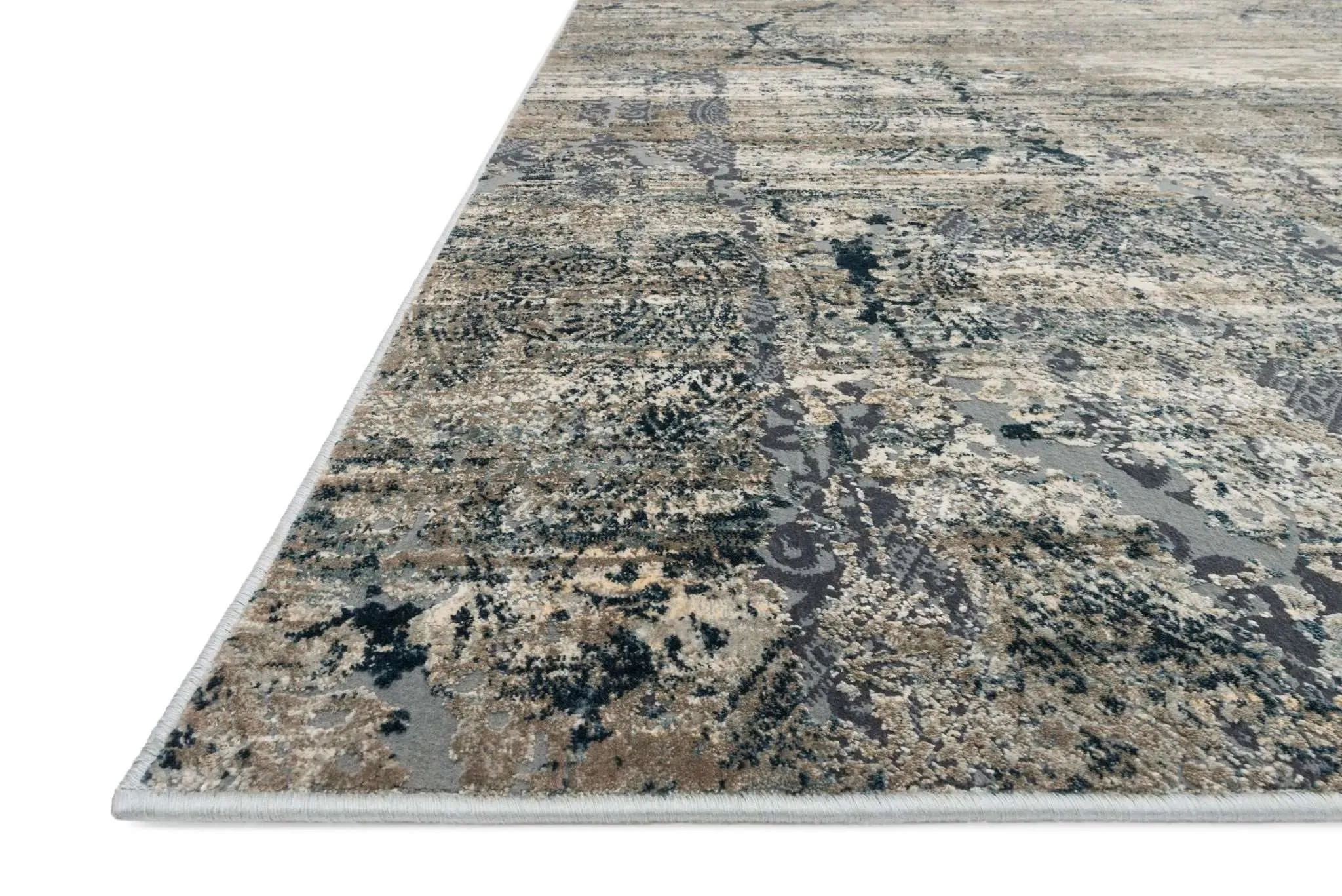 Cascade CAS-01 Taupe / Blue Rug