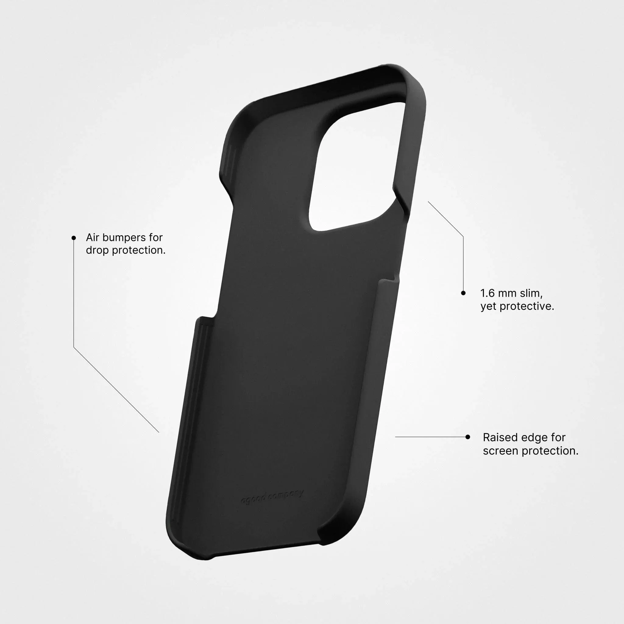 Charcoal Black Phone Case & Screen Protection Bundle | Free Cable worth €30