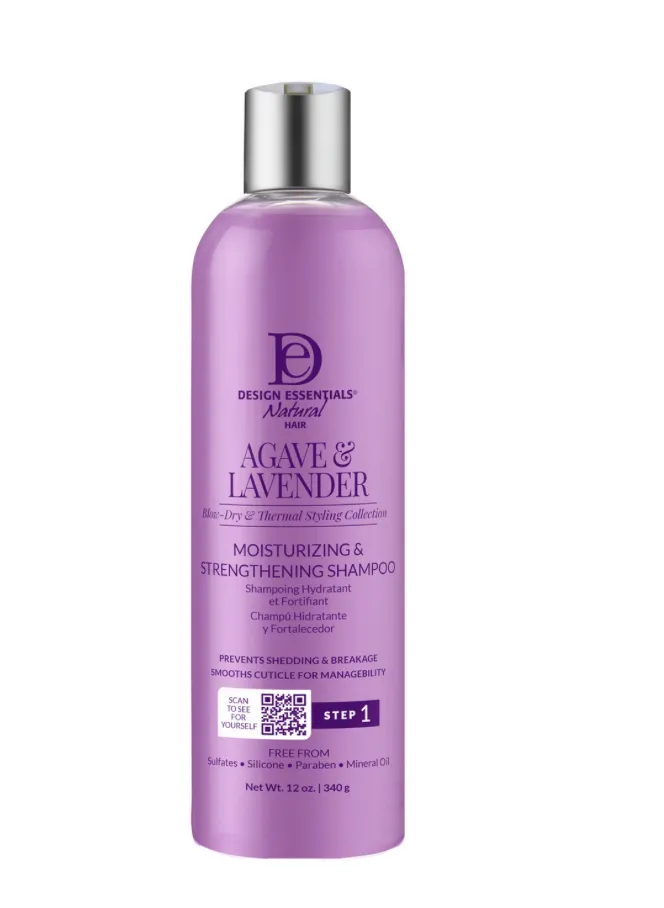 DESIGN ESSENTIALS AGAVE & LAVENDER MOISTURIZING & STRENGTHENING SHAMPOO