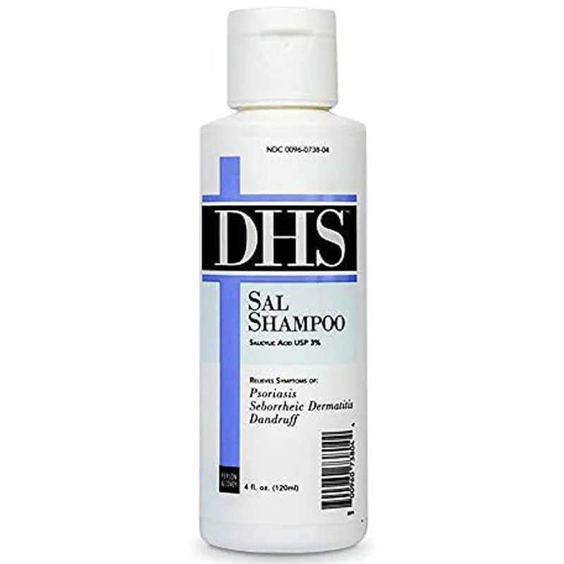 DHS Salicylic Acid 3% Scalp Psoriasis Treatment Shampoo for Dandruff & Seborrheic Dermatitis Relief 4oz