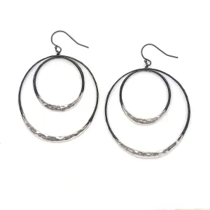 Large Double Satin, Shiny Eclipse Earrings E1628