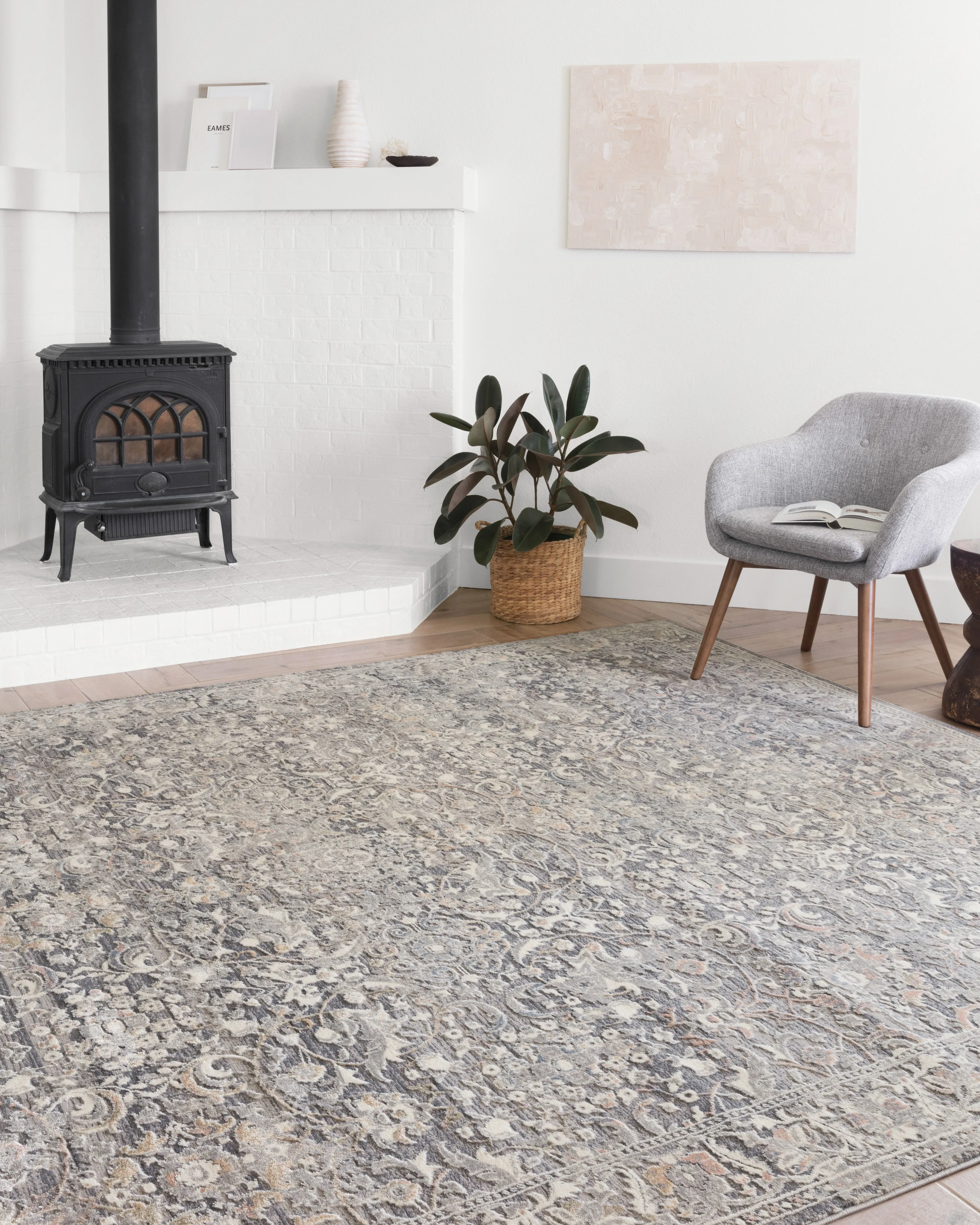 Lucia Rug in Grey & Mist