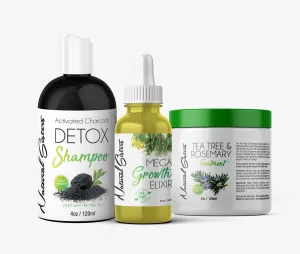 Mini Growth Kit! - Mega Growth Elixir, Detox Shampoo & Tea Tree Rosemary Treatment