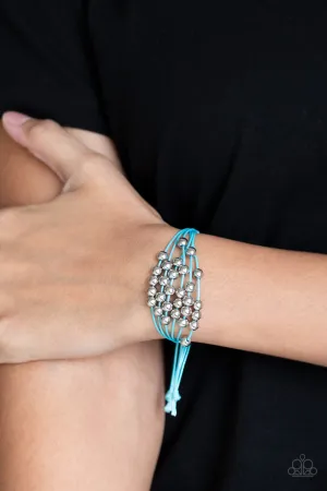 Paparazzi Without Skipping A BEAD Blue Bracelet