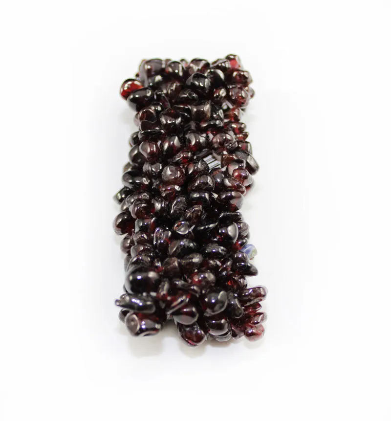 Real Natural Stone Dark Plum Bracelet