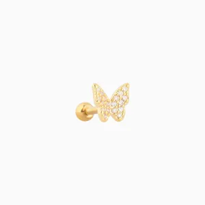 Shiny Butterfly Stud