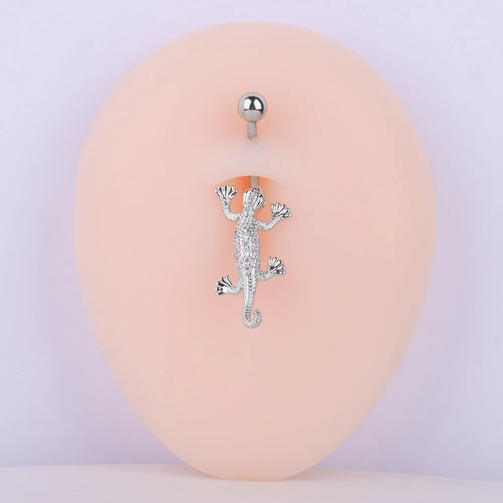 Shiny Gecko Belly Ring