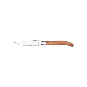 TABLEKRAFT PARIS STEAK KNIFE WOOD PAKAWOOD POINTED TIP S/S (Set of 12 )