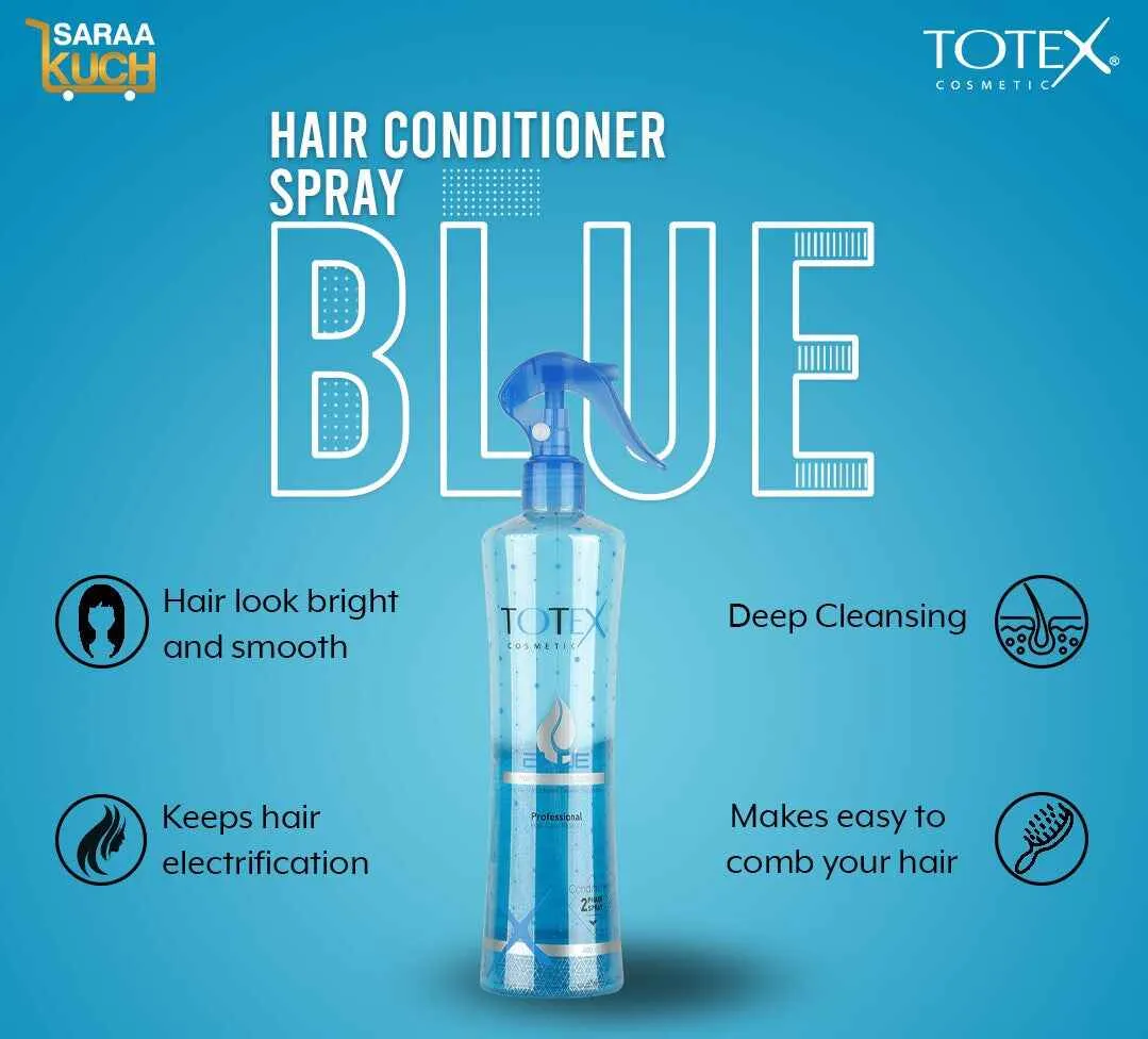 Totex Conditioner Spray Blue 400ML for Conditioner for hair uses Hair-Conditioner Spray for Men & Women