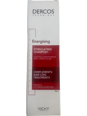 Vichy Black Dercos Energising Shampoo Targets Hair Loss 200 ml