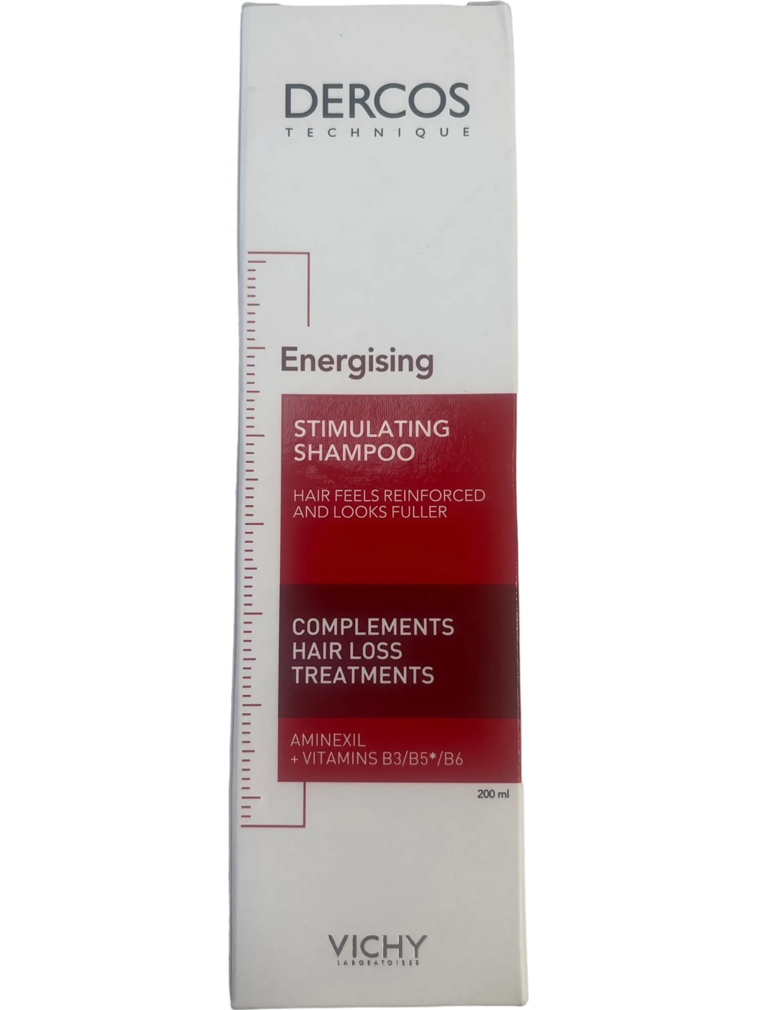 Vichy Black Dercos Energising Shampoo Targets Hair Loss 200 ml